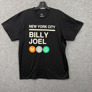 Billy Joel MSG New York City Subway Graphic T-Shirt Mens XXL Black Barking Irons